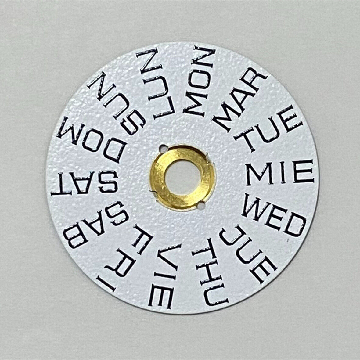 Date week disk and automatic wheel insert for ETA 2846 2836 watch movement.