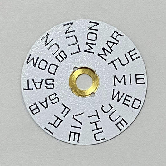 Date week disk and automatic wheel insert for ETA 2846 2836 watch movement.