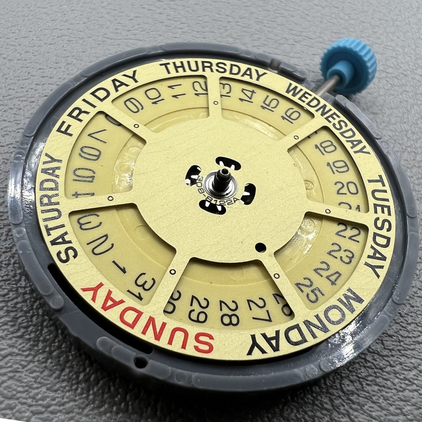 Ultrathin Japan Miyota 6M55 Quartz Watch Movement Yellow Disk 3 Hands