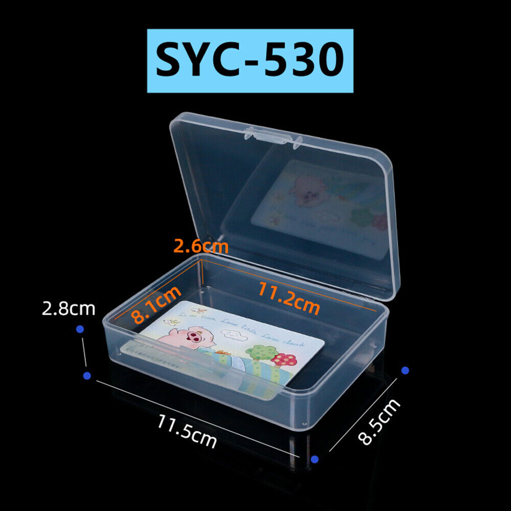 5 PIECES 2.8x11.5x8.5cm No Grid Toolbox Box Container Storage Hinged Lid