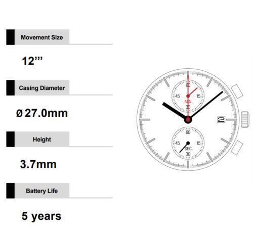 Hattori Epson TMI YM91A quartz watch movement, Japan-made precision mechanism for watch accessories.