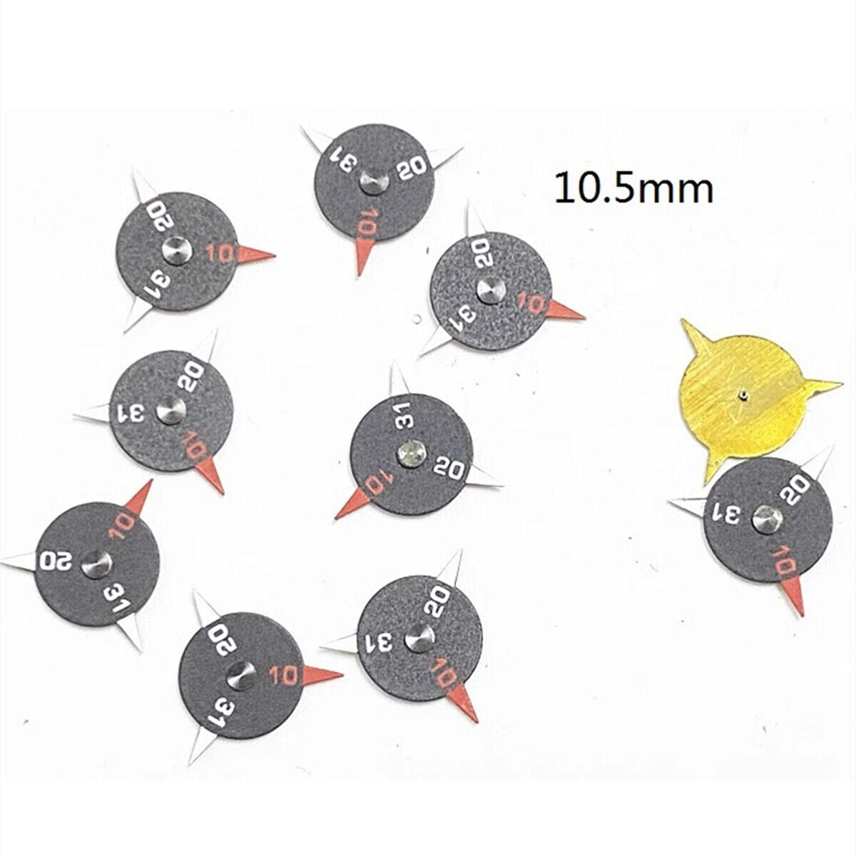 Petite aiguille des secondes triangulaire noire de 10,5 mm, générique pour mouvement 7120 fabriqué en Chine
