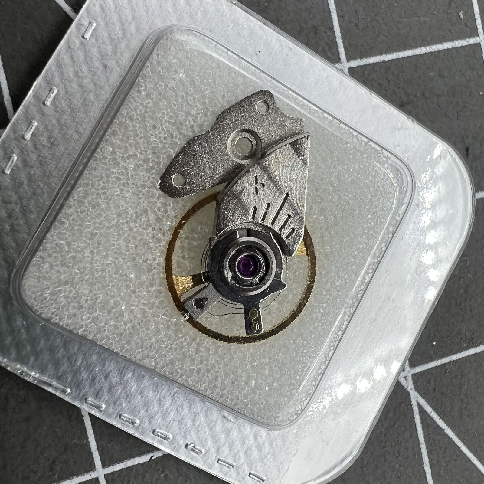 Original Japan Balance Wheel with Splint for Miyota 9015, precise watch part ensuring smooth timekeeping performance.