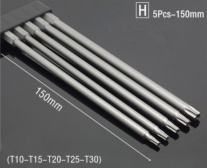 50/75/100/150mm Security Tamper Proof Magnetic Screwdriver Set Drill Bit Screw