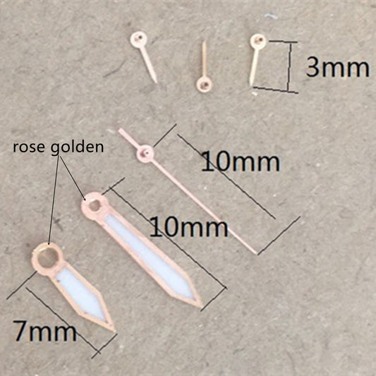 Set of 10 luminous 10mm watch hands for Miyota OS10 OS20 OS22 OS60 OS80, perfect for precise time repair.