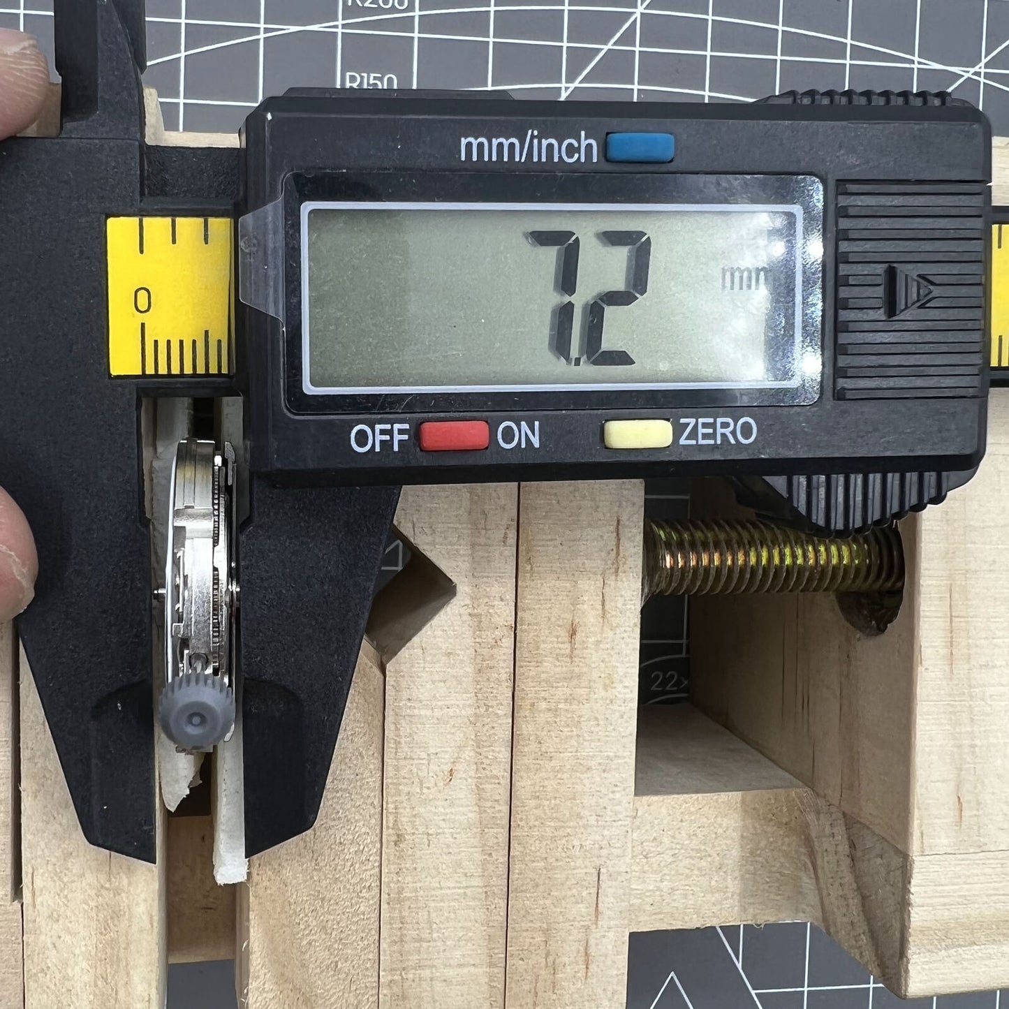 Miyota/Citizen 8200 automatic watch movement with double calendar, precise mechanical mechanism for watch repairs.