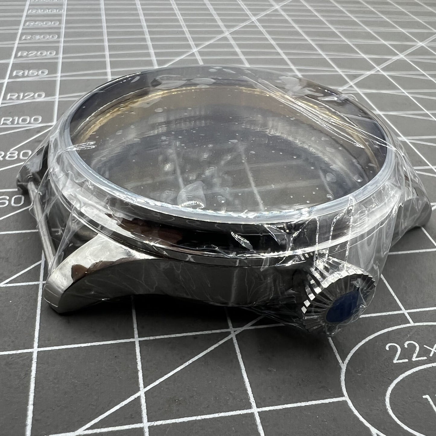 44mm stainless steel watch case for Seagull ST3600/ST3621 & ETA 6497 movements, durable design.