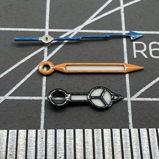 Blue luminous watch hands set for NH35 NH36 movement with bright lightening second hands.