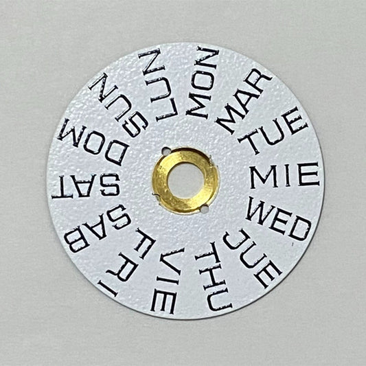 Date week disk wheel for ETA2846 2836 movements, automatic date wheel insert.