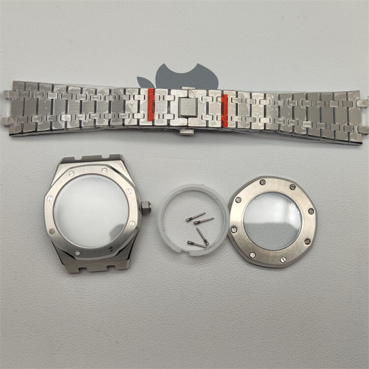 42MM 316L Edelstahl Uhrengehäuse Armband Lünette für NH35/NH36/4R35 Uhrwerk