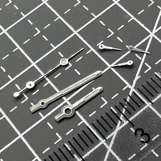 12mm silver trim green lume watch hands for VD53, VD54, VD57 movements