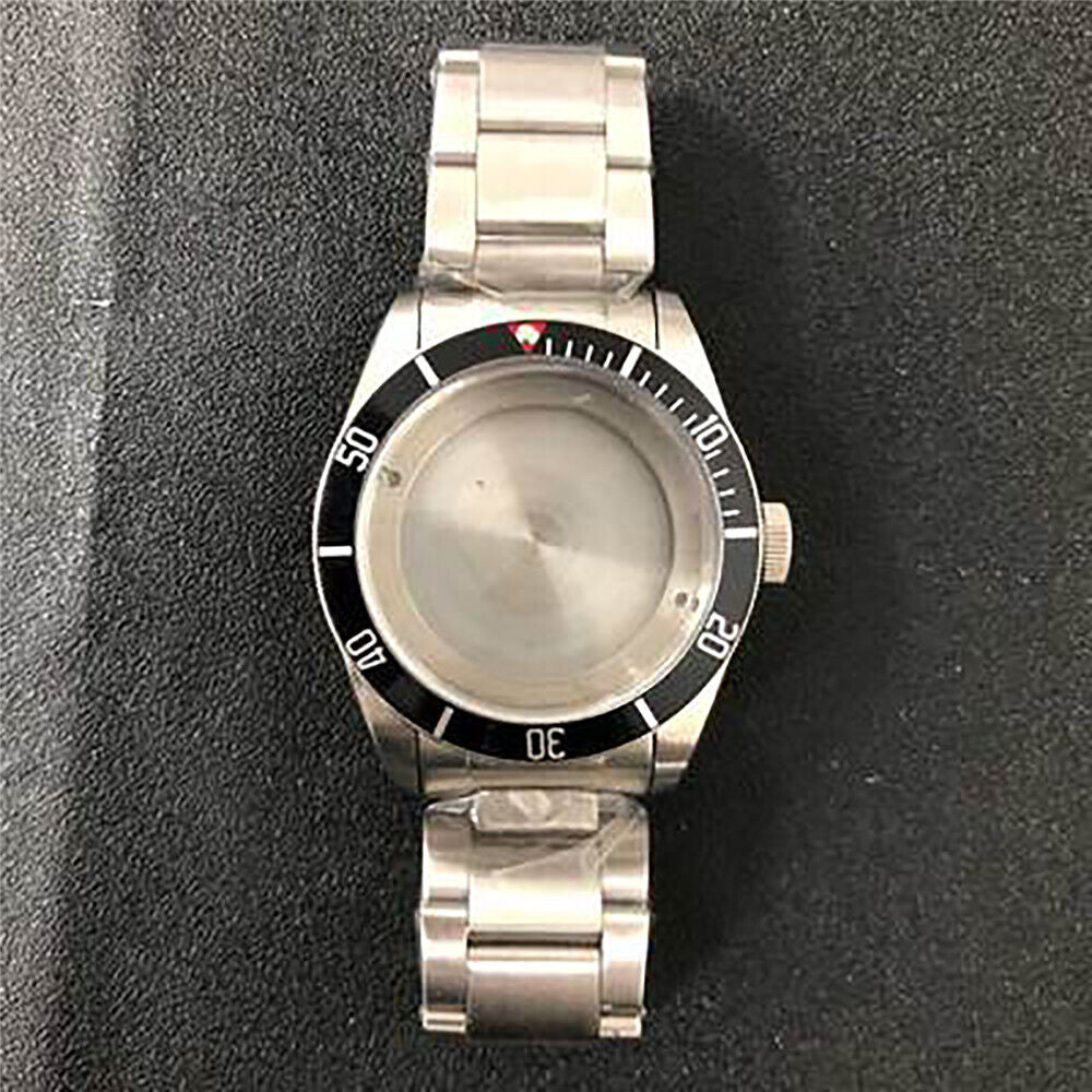 Boîtier de montre 10 types + bague en aluminium + bracelet 41 mm en verre saphir/minéral pour NH35/NH36