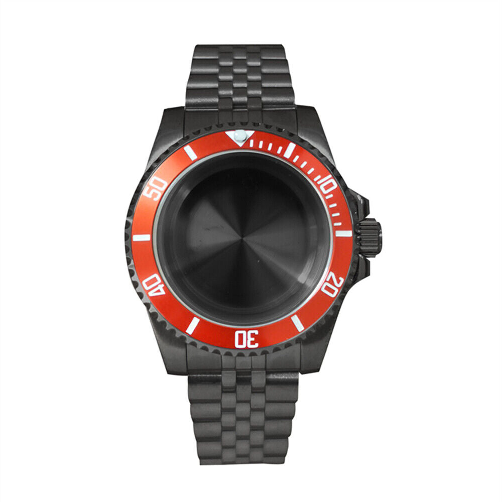 Boîtier de montre en verre saphir 40 mm pour mouvement NH35/NH36, boîtier modifié