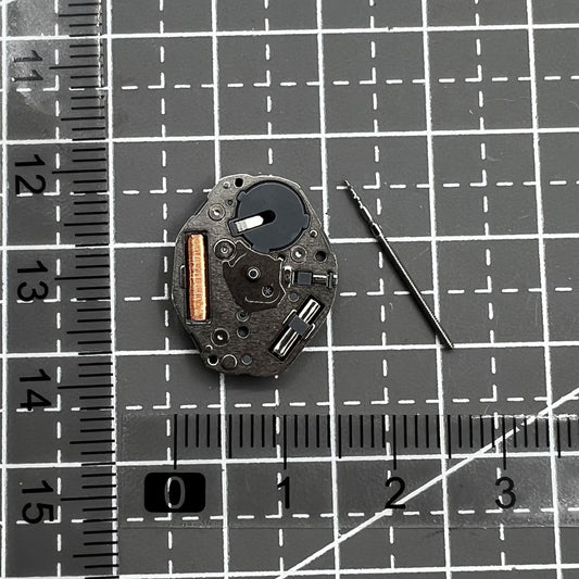 Miyota GL24 silver quartz watch movement with 2 hands, precision for watch accessories.