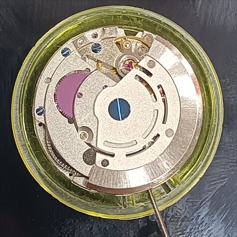 Mingzhu 2813 automatic mechanical movement with 24-hour black disk for precise timekeeping.