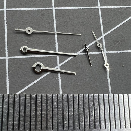 10.5mm silver-trimmed watch hand for VX3J VX9J VX7J VX3N VX9N VX42 movements, no lume, high precision.