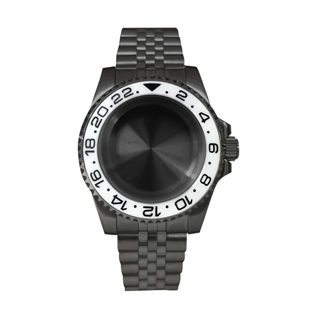 Boîtier de montre en verre saphir 40 mm pour mouvement NH35/NH36, boîtier modifié