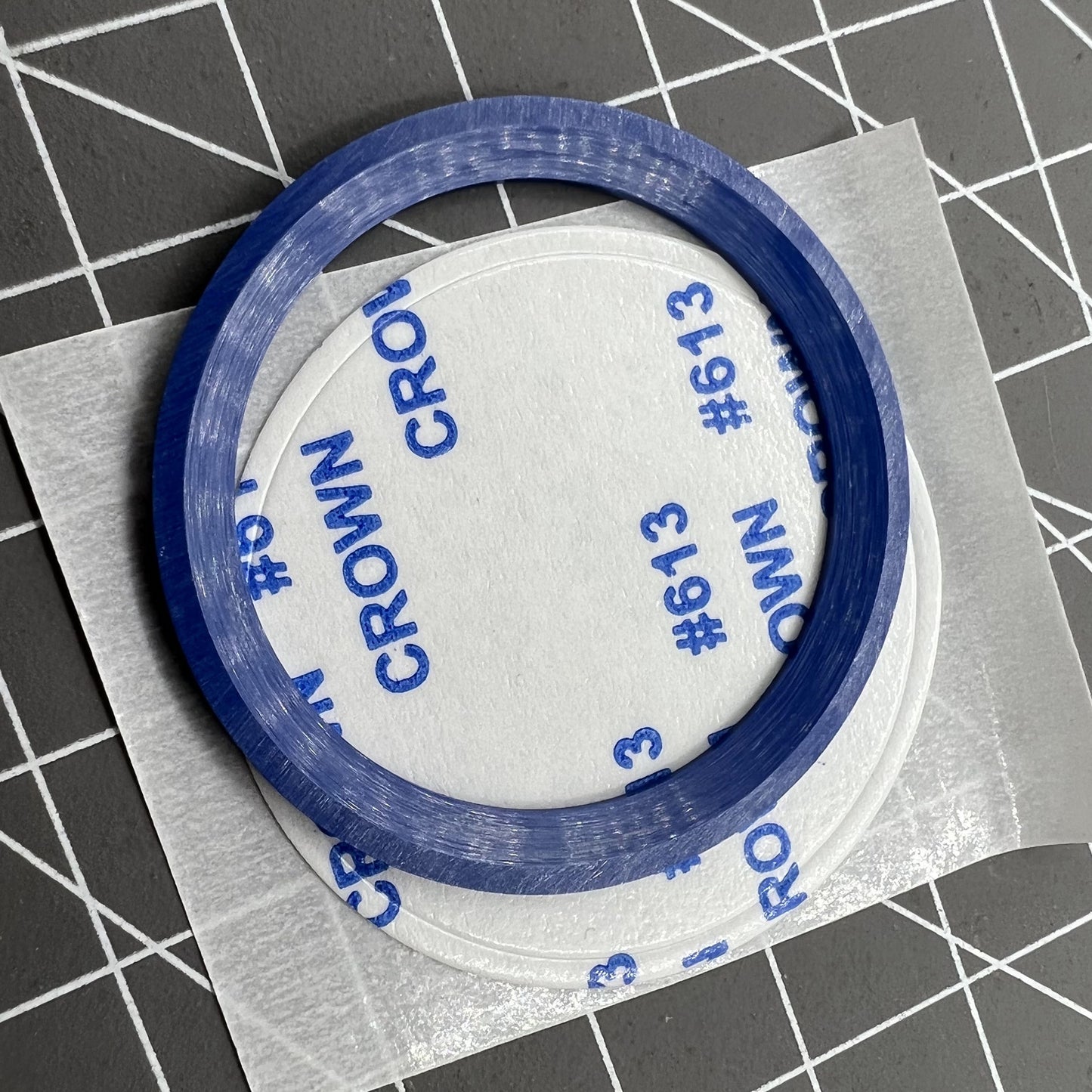 38mm Watch Bezel Ring Ceramic Slope Blue Ring White Font for Yacht Master Watch
