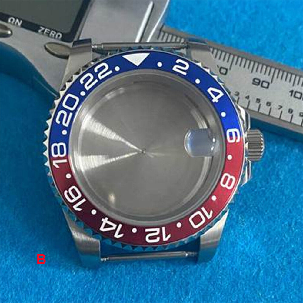Boîtier de montre en acier inoxydable 316L avec verre saphir grossissant de 40 mm pour mouvement NH35