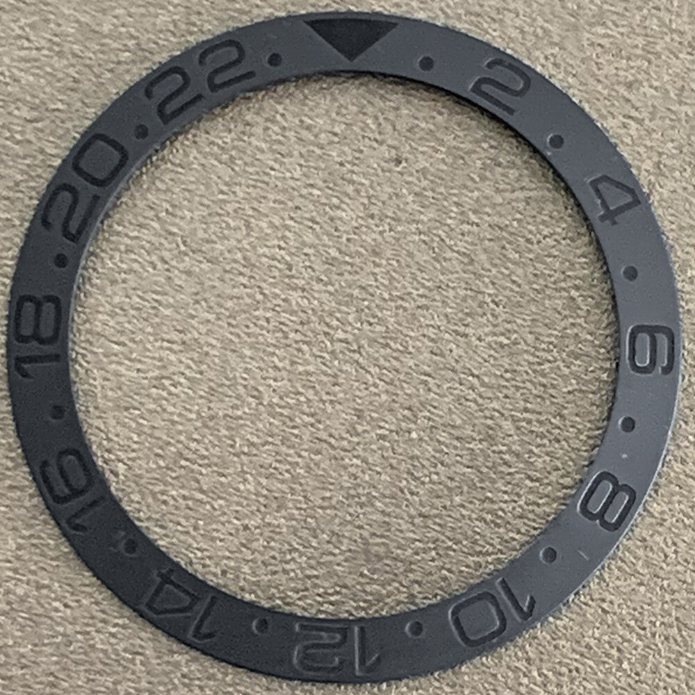 38 mm/30,5 mm mattierter regenbogenblau-goldener Keramik-Uhrenlünetteneinsatz passend für 40-mm-Gehäuse