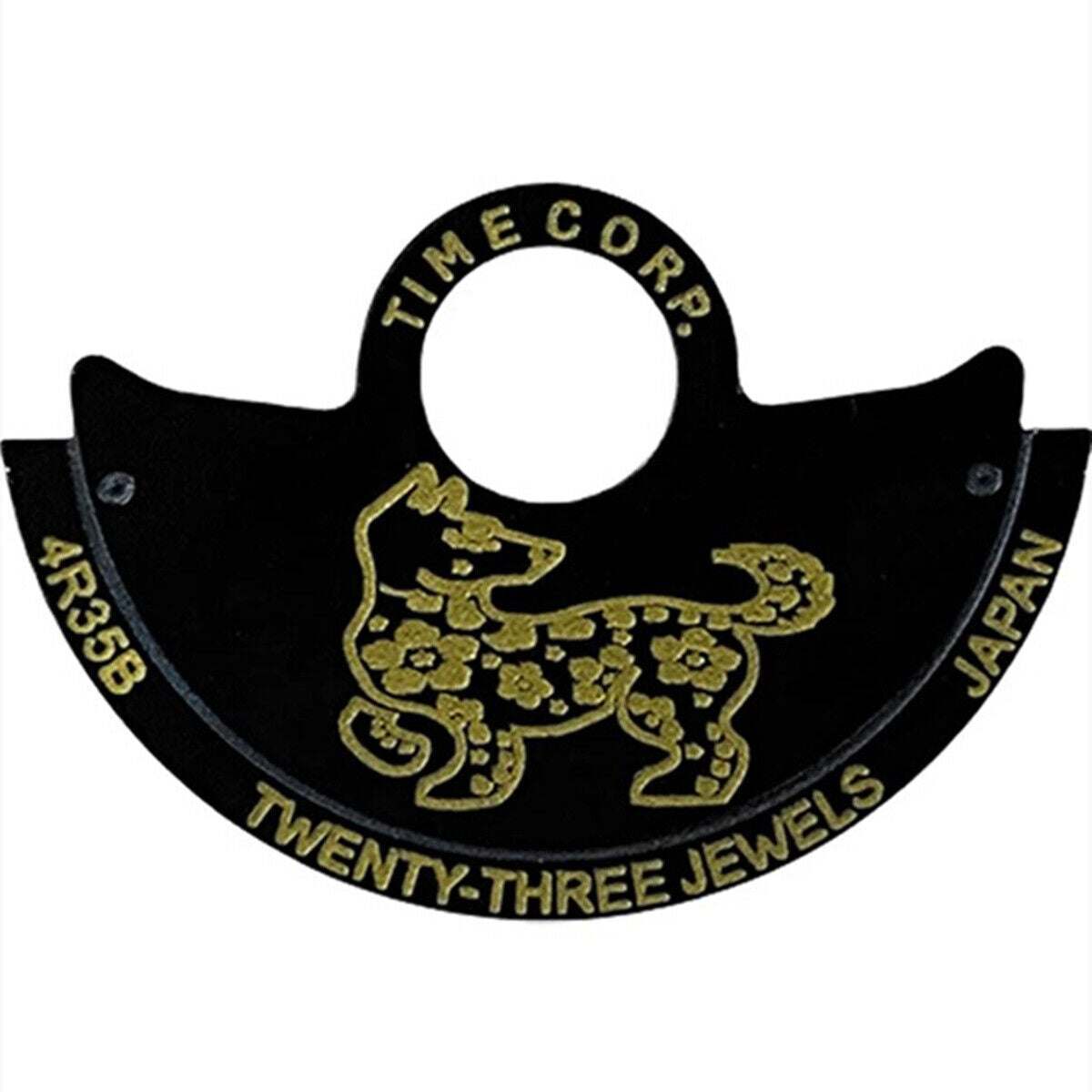 Rotor oscillant noir Dog~China Zodiac pour mouvement NH35 NH36