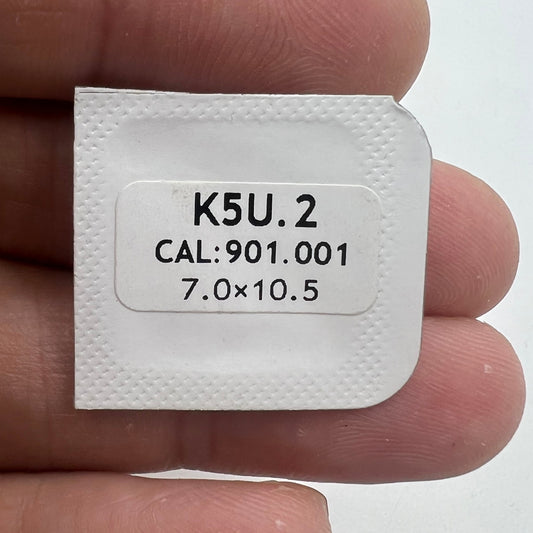 Gold watch hands set for 901.001 movement by K2U/K5U, perfect for precise timepiece repair.