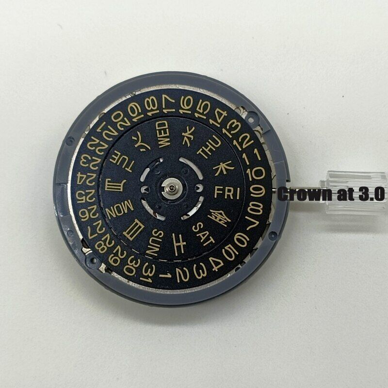 NH36 Japan Crown At 3.0/3.8 Automatic Mechanical Movement Black Dial Golden Font