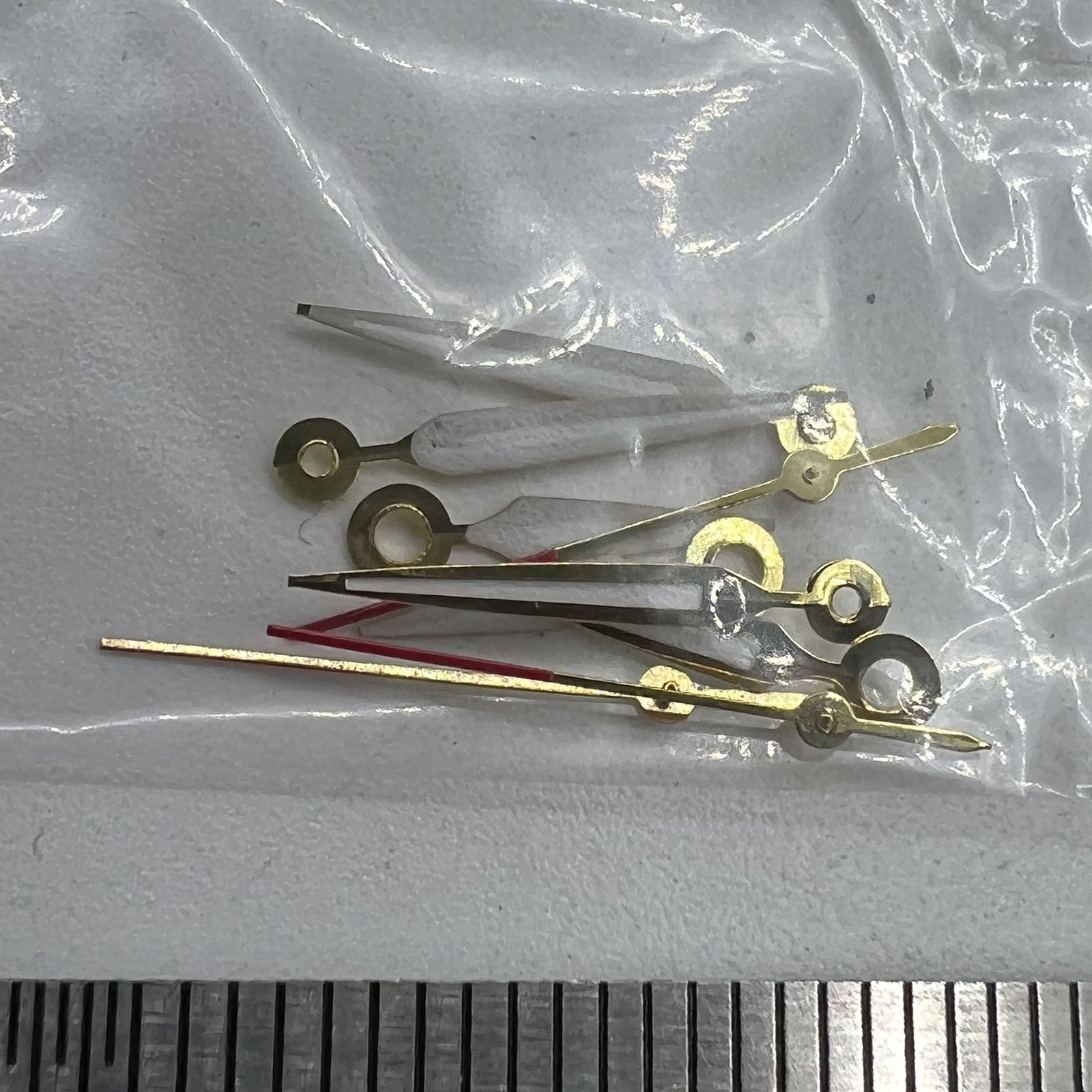 Golden-trimmed lumefor watch hands for Miyota 2035 quartz movement by P1-H4-C103, elegant accessory.