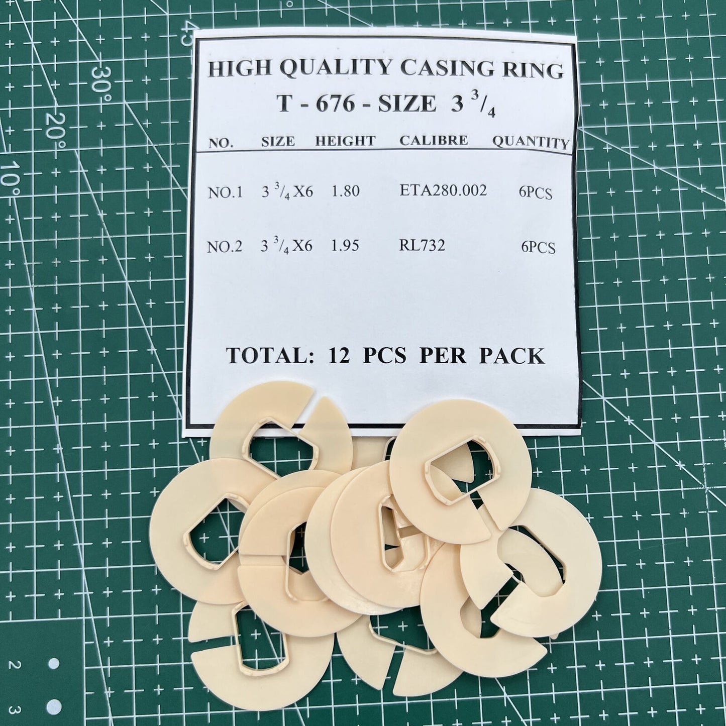 #T-676-SIZE 3.75 12 STÜCK 2 Ligne Größen Uhrwerkgehäuse Abstandshalter Gehäuseringhalter