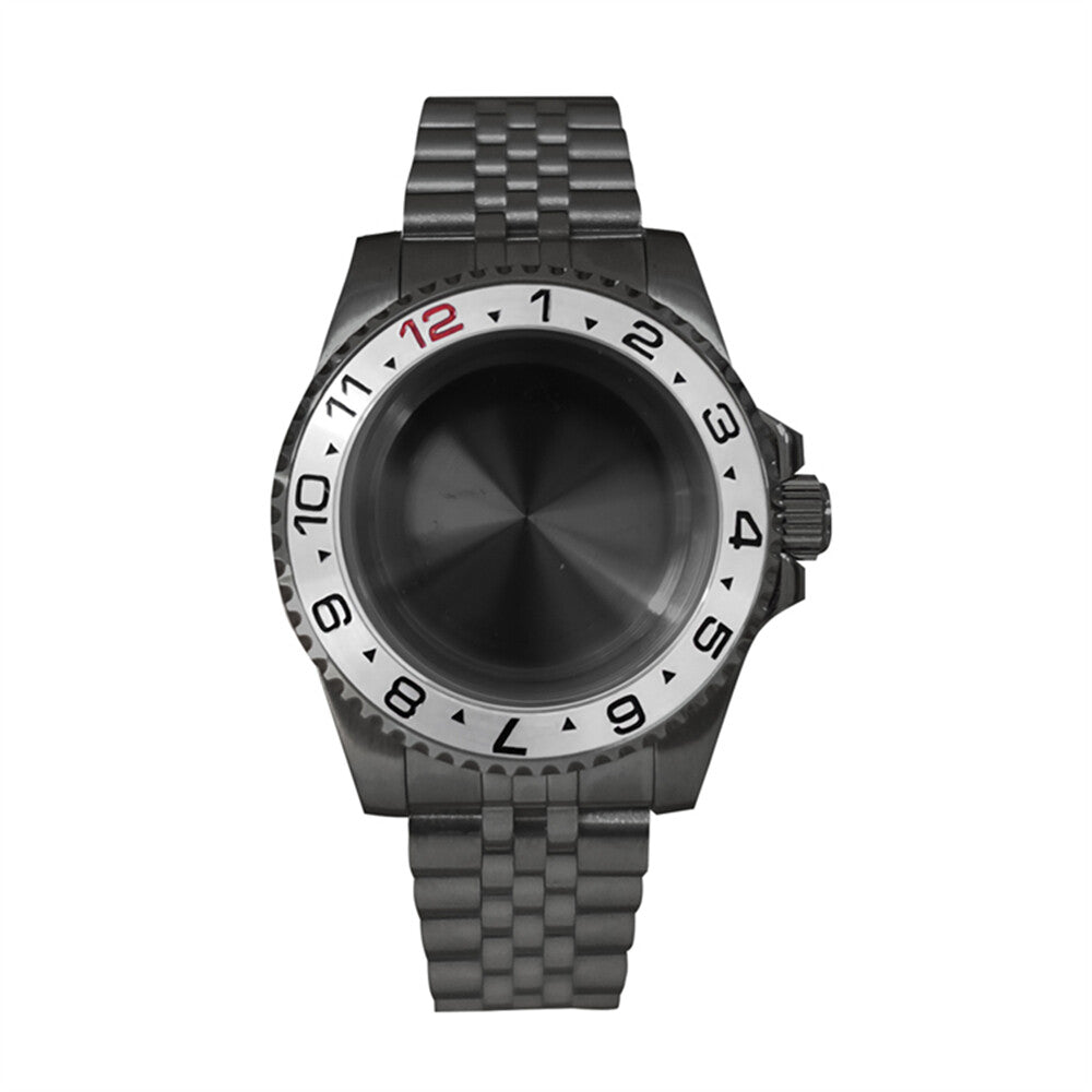 Boîtier de montre en verre saphir 40 mm pour mouvement NH35/NH36, boîtier modifié