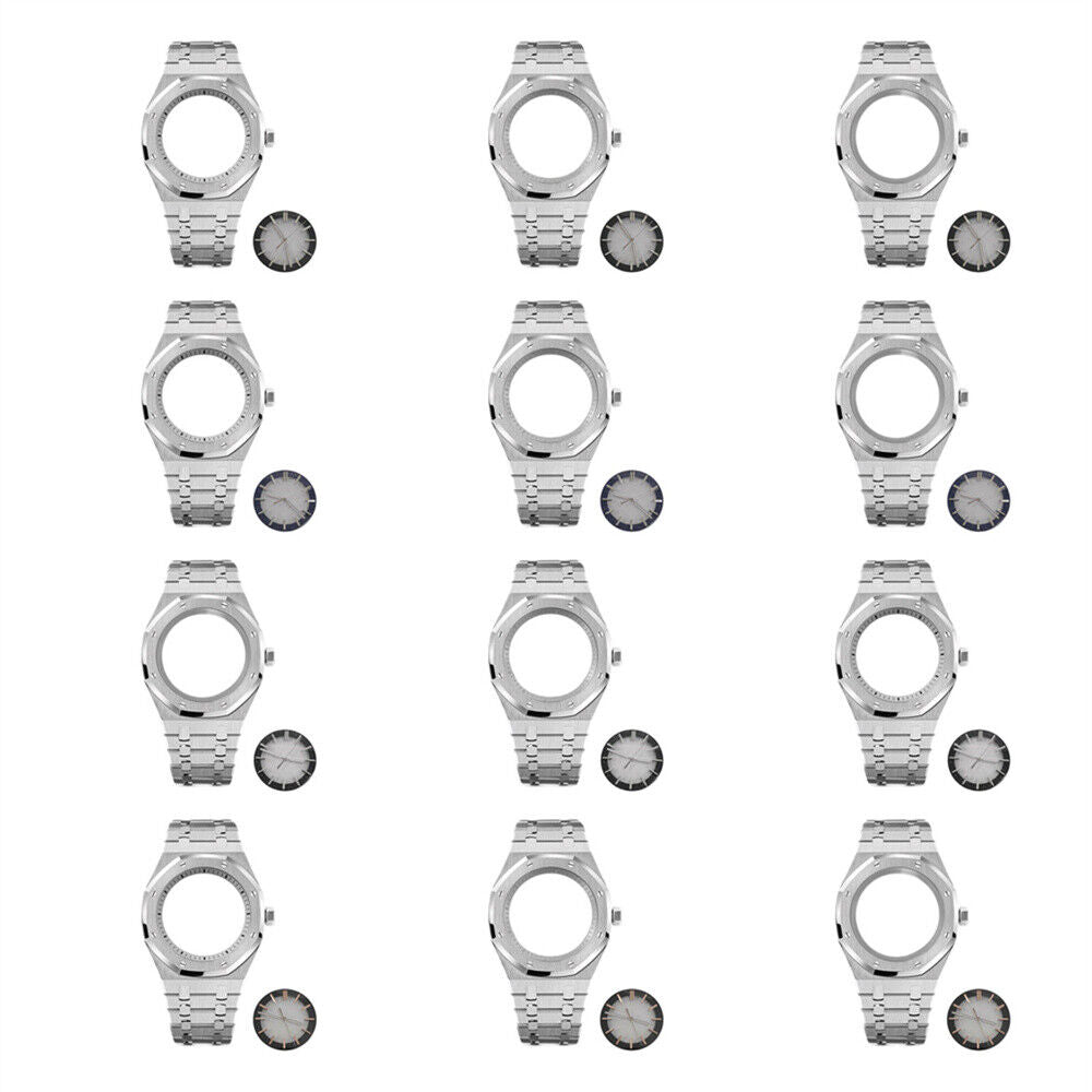 41MM Watch Case + Strap + Dial + Watch Hands for NH70 Modified Case