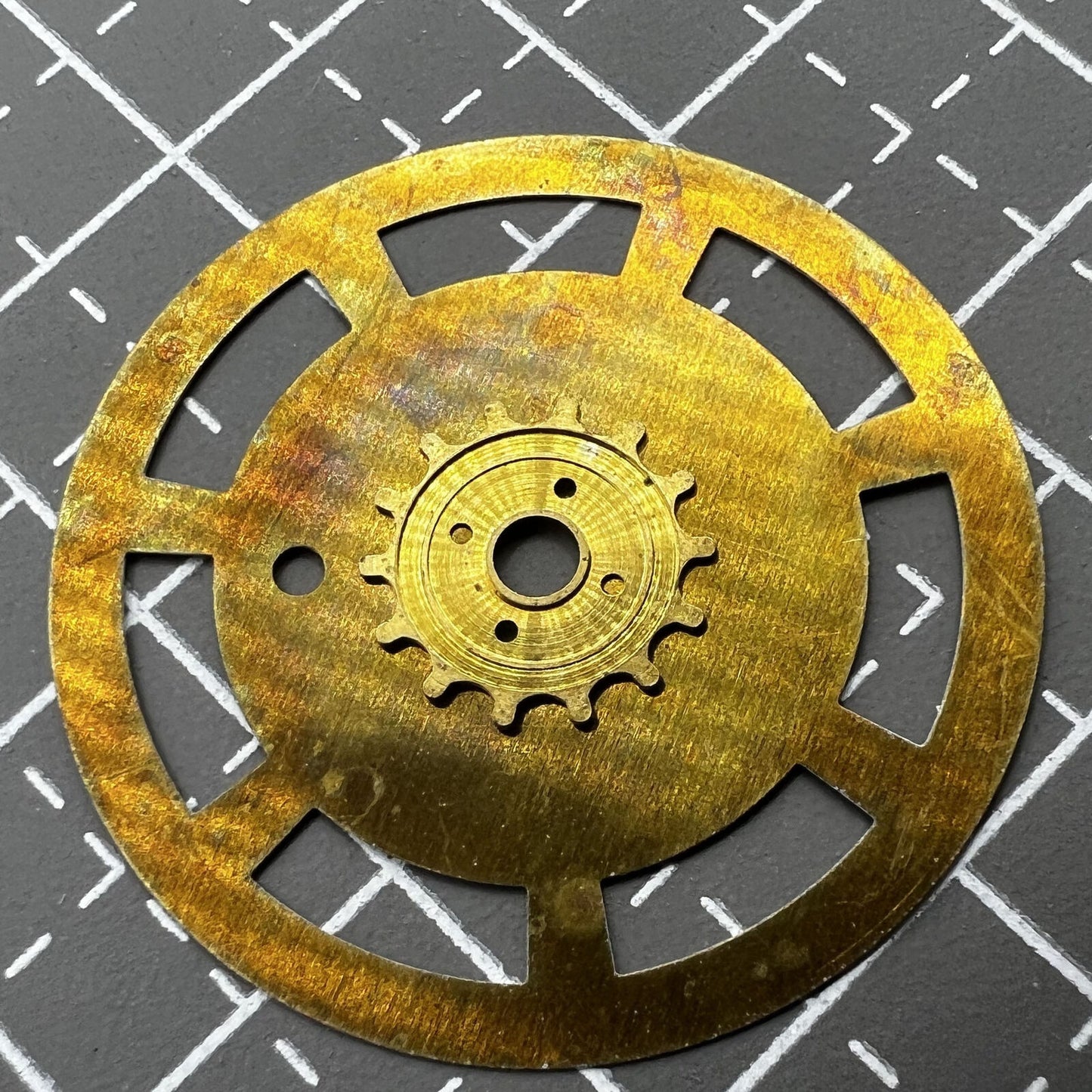 White English font week disk wheel by Generic for Movement 2834, precise watch date indicator accessory.