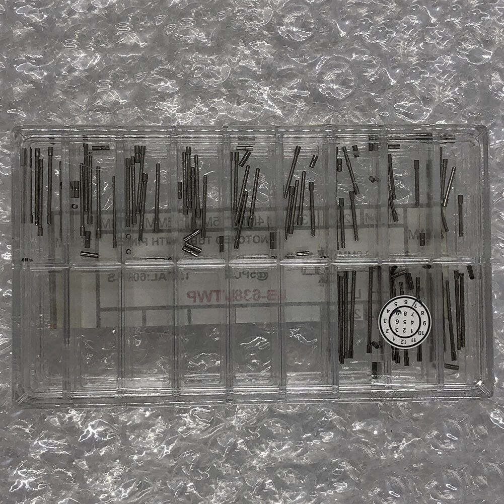 AB-638NTWP stainless steel notched tubes with pins for watch band repairs, 60pcs/box.