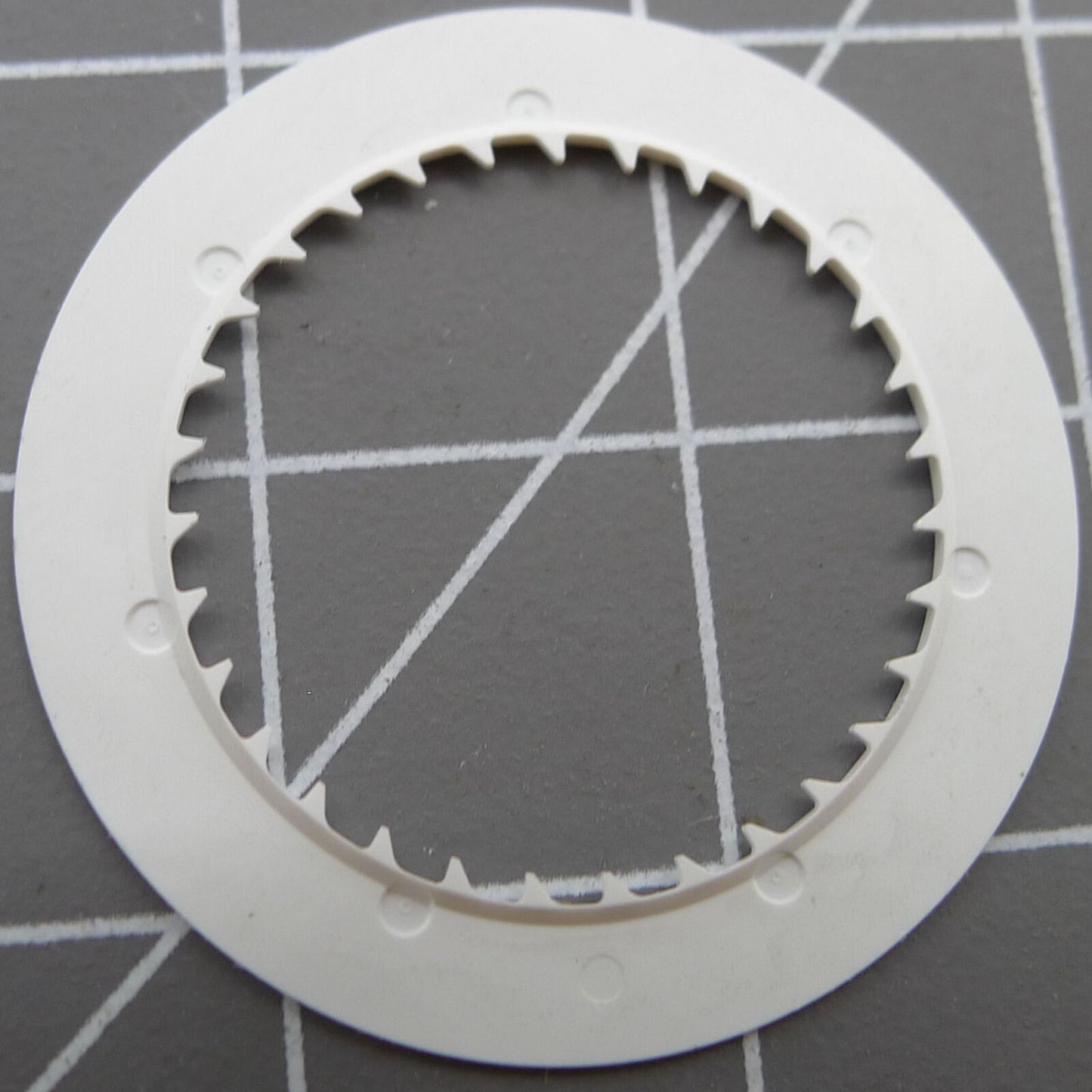 Vintage silver date disk wheel for NH36 NH35 watch movement, crown at 3.8, premium accessory.