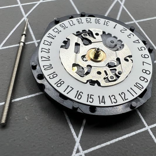 Japan Made Hattori Epson TMI VX12 Quartz Watch Movement with Date Display at 3 and 6 o'clock