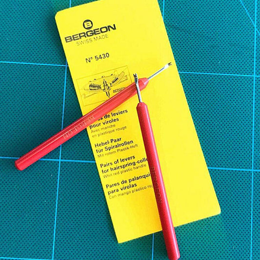 Bergeon 5430 watchmaker tool with 1.80mm hairspring collet levers for precise watch repairs