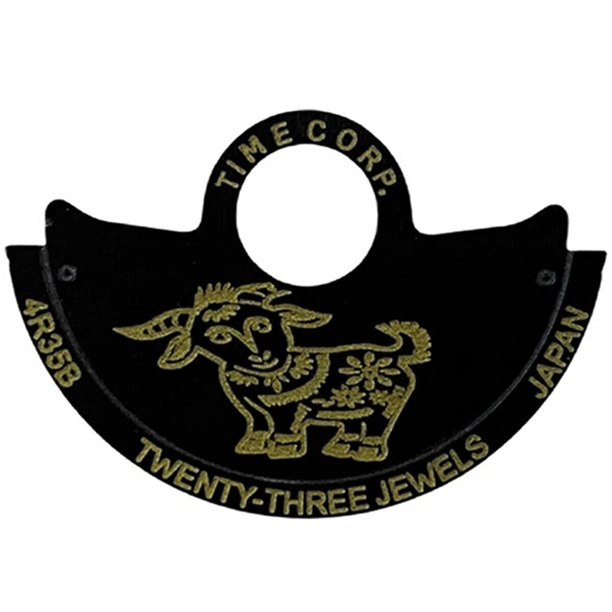 Black Sheep Zodiac rotor overlay for NH35 NH36 watch movement, enhancing style and function.