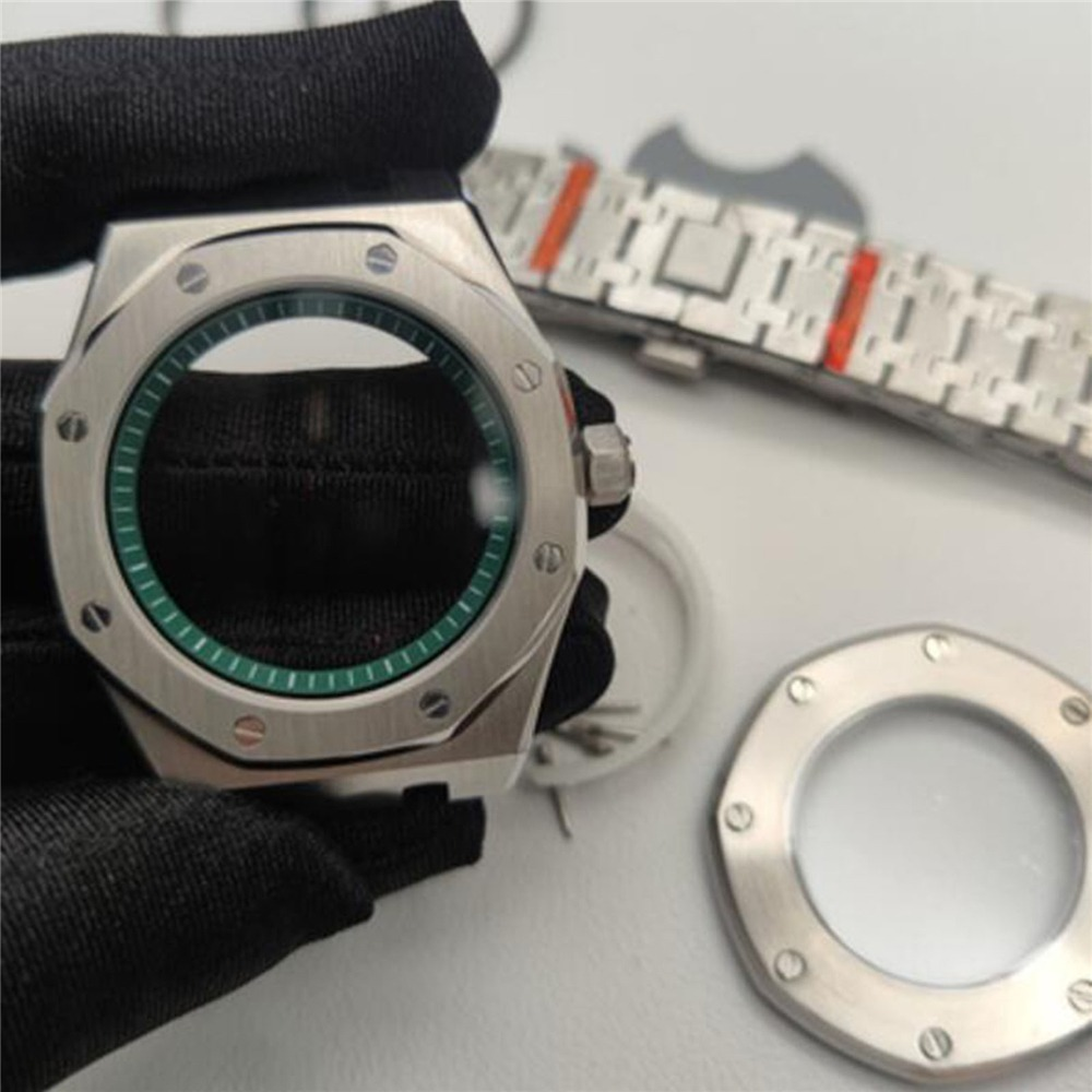 42MM 316L Edelstahl Uhrengehäuse Armband Lünette für NH35/NH36/4R35 Uhrwerk