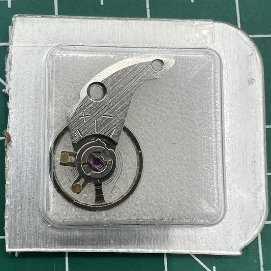 Complete balance wheel with splint for Miyota NH35 NH36 movement, ideal for watch repair and assembly.