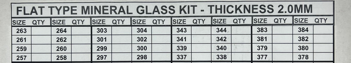 2.0mm Thick 32pcs Flat 25.7-38.4mm Round Watch Glass Mineral Crystal Replacement