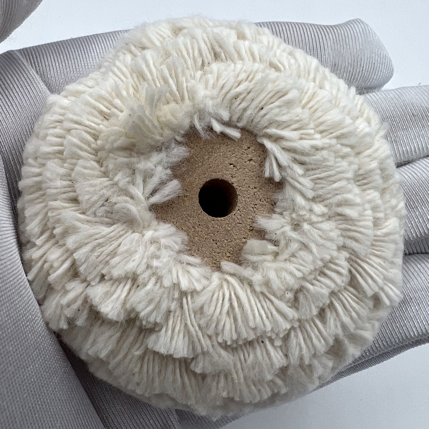 Bergeon 1175 cotton polishing wheel � 60mm, Swiss-made for precise watch accessory cleaning and finishing.