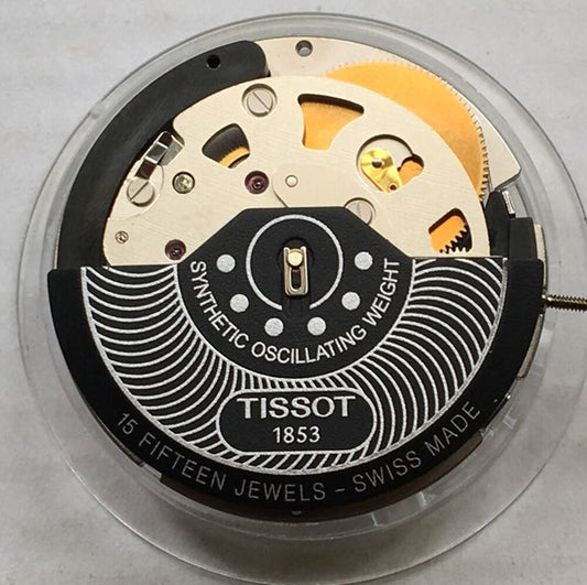 Swiss Made ETA C01.211 chronograph watch movement with black dial, mechanical precision by 1853.