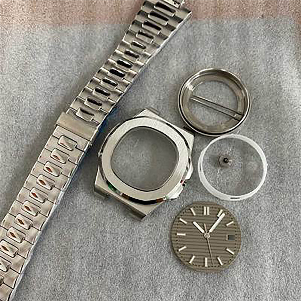 41mm Watch Case+Strap+Hands+Dial for NH35/36/4R Automatic Sapphire Glass Case