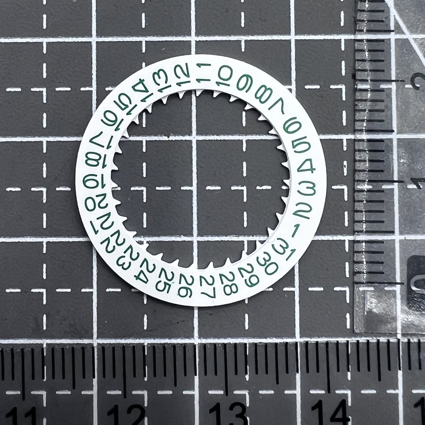Green Font White Background Date Disk Wheel Date Wheel for Movement NH35