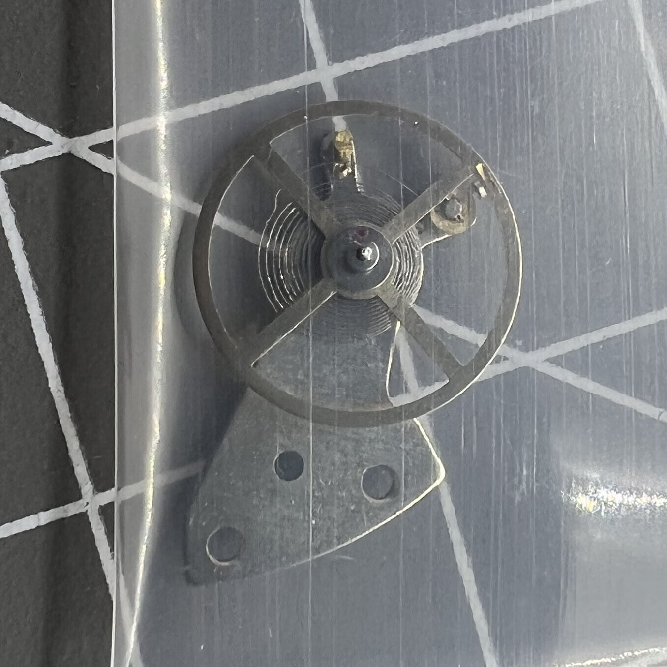 Complete balance wheel with splint for Mingzhu 2813 8205 watch movement, precision repair part by Mingzhu.