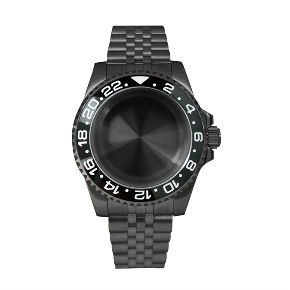 Boîtier de montre en verre saphir 40 mm pour mouvement NH35/NH36, boîtier modifié