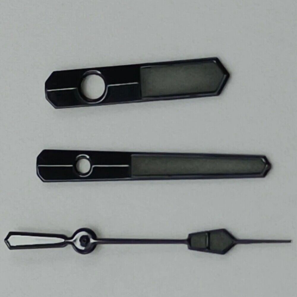 12,5 mm schwarze Zierleiste, grau lackierte grüne Leuchtzeiger für NH35 NH36 7S26 7S36