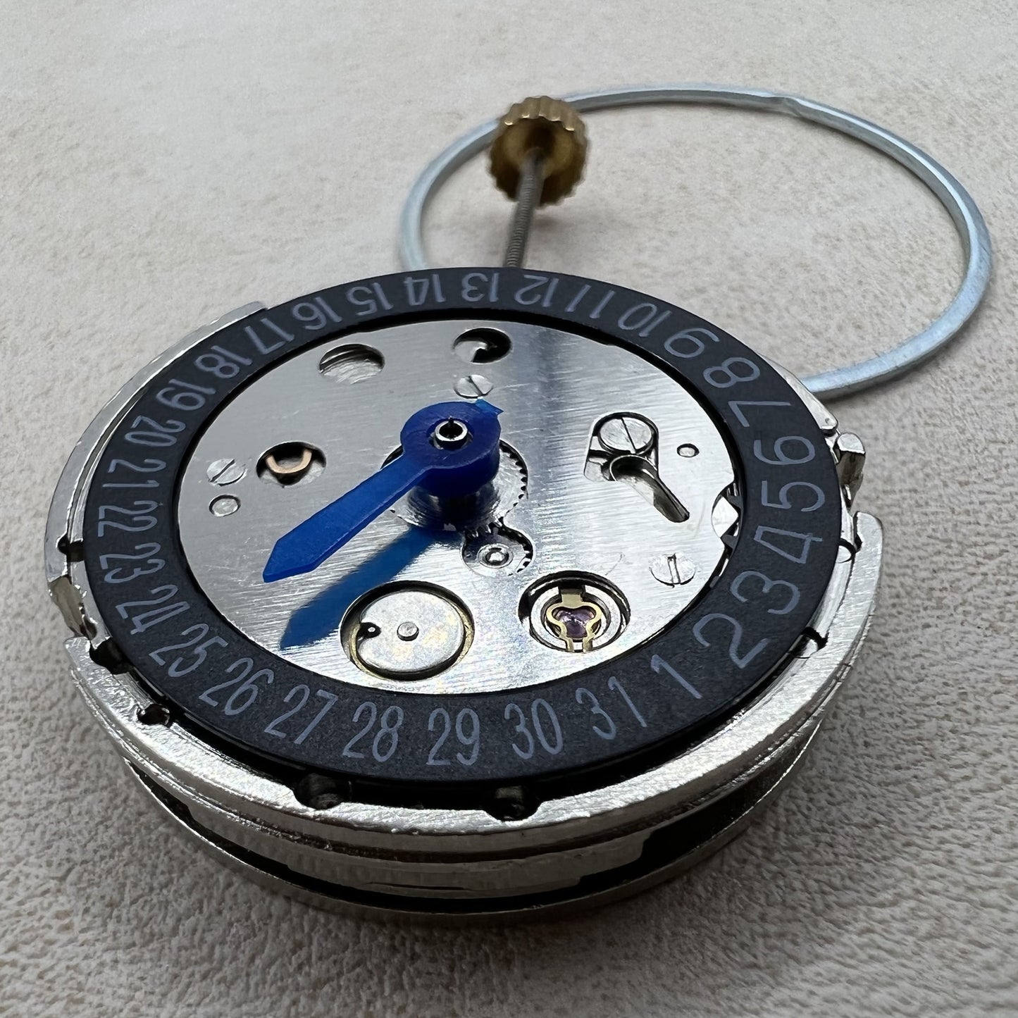 Mechanical Movement Black Dial Day Date Calendar At 6 for 2813 Movement
