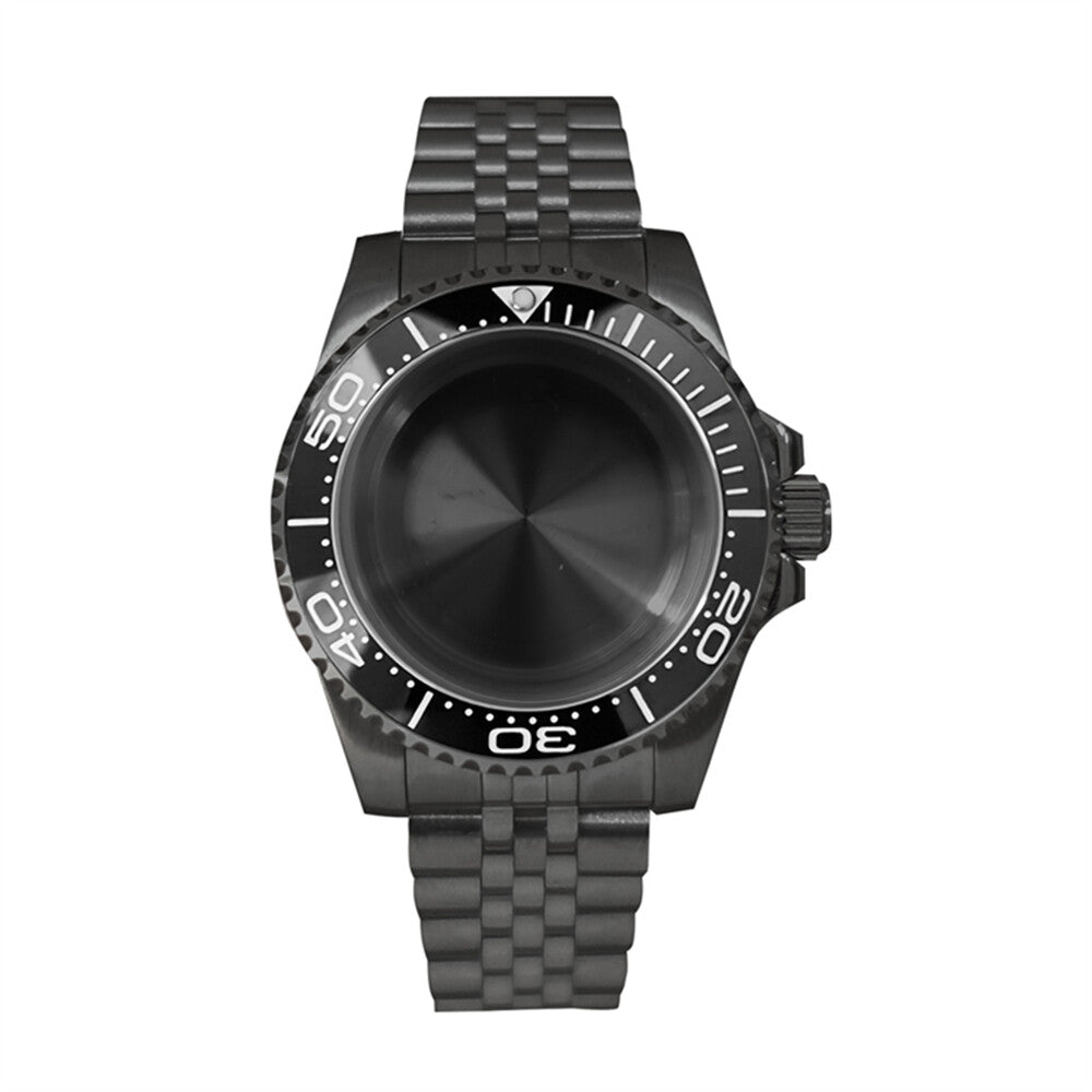 Boîtier de montre en verre saphir 40 mm pour mouvement NH35/NH36, boîtier modifié