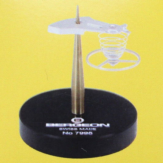 Bergeon 7995 balance cock holding tool for precise watch repair support.
